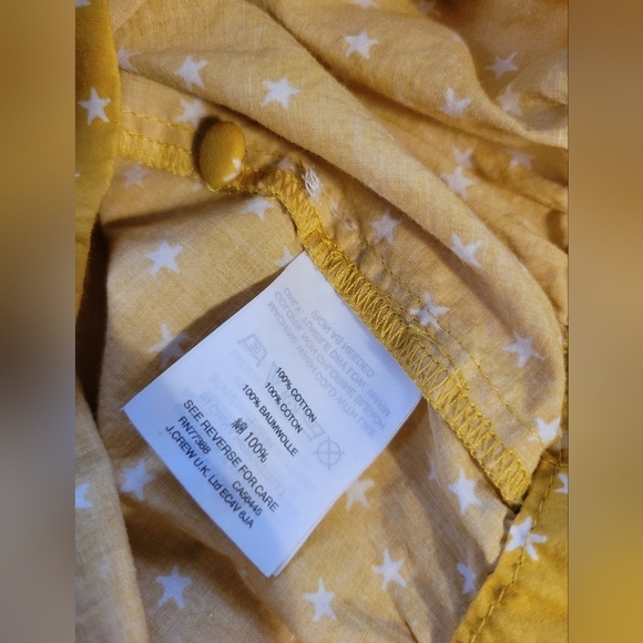 Madewell Wrap Star Print Blouse Size M Mustard Yellow - Picture 8 of 11
